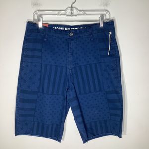 Mossimo Supply Co Mens Shorts Stars‎ & Stripes Blue Size 32 NWT